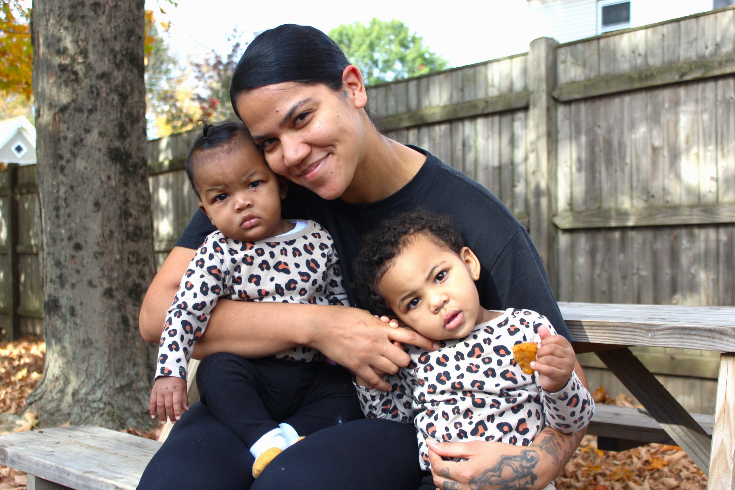 Mother with her daughters
